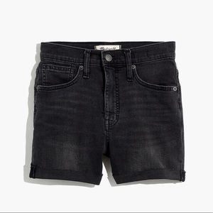 NWT high-rise black denim shorts